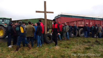 Manifestation des agriculteurs à Bettignies