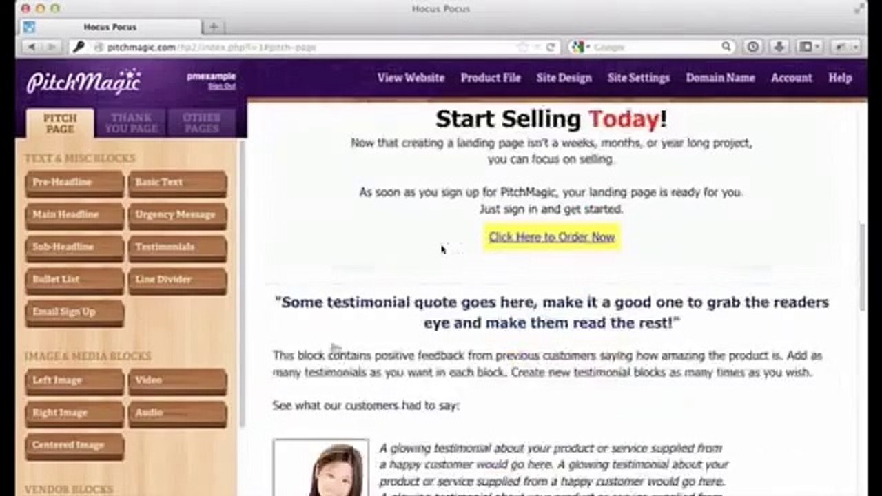 PitchMagic MP4 Easy Clickbank landing page