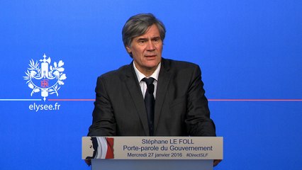 Point de presse de Stéphane Le Foll, le 27 janvier 2016