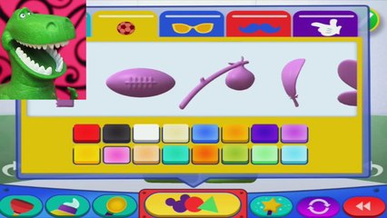 Toy Story Rex Dinosaur and Mr Potato Head Play Disney Mickey Mouse Clay Maker App Game