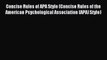 (PDF Download) Concise Rules of APA Style (Concise Rules of the American Psychological Association