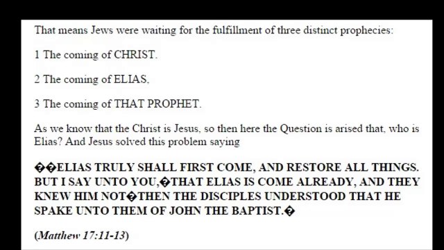 Jews Were Waiting For A Prophet In The Time Of Jesus Christ