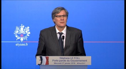 Compte rendu du Conseil des ministres du 27 janvier 2016