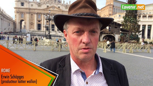 Producteurs de laitiers chez le Pape