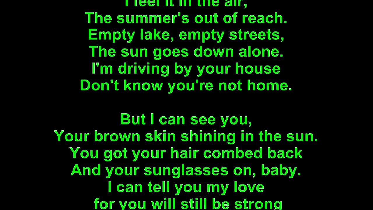 Don Henley The Boys Of Summer Lyrics video Dailymotion
