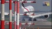 Hard A380 Crosswind Landing in Duesseldorf at RWY 05R - Emirates A6-EER  Crosswind Landing