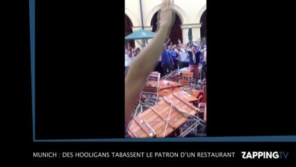 Munich : des Hooligans tabassent le patron d’un restaurant, la vidéo choc ! (Vidéo)
