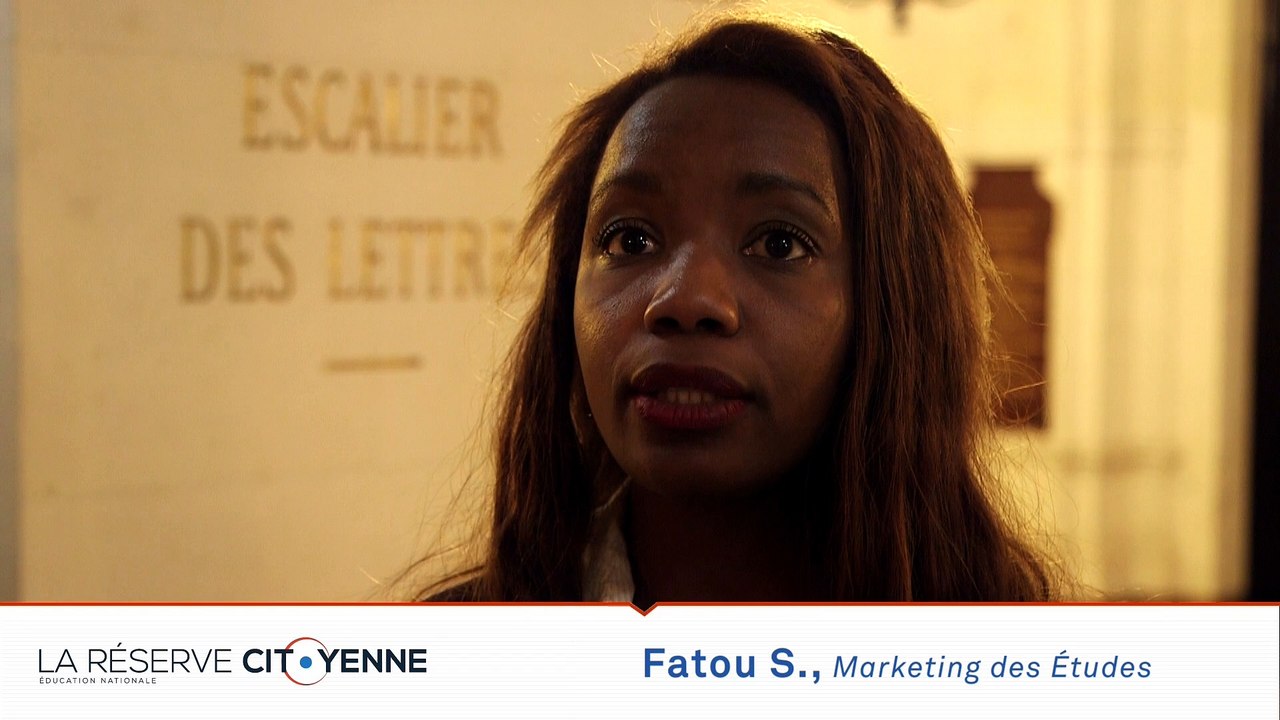 Réserve citoyenne : Fatou S., travaille dans le marketing,  réserviste dans l'académie de Paris
