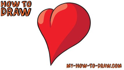 How to draw a 3D Heart - *SUPER EASY* step-by-step drawing tutorial