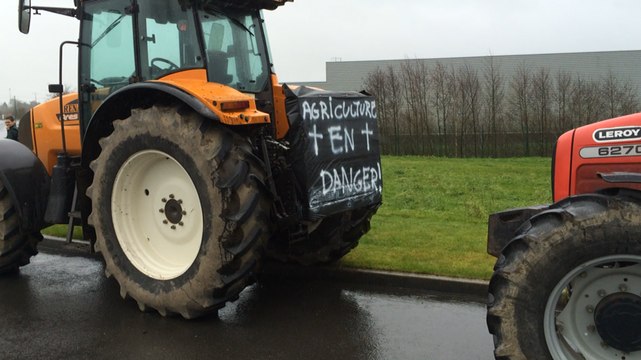 Blocage des agriculteurs à Vire