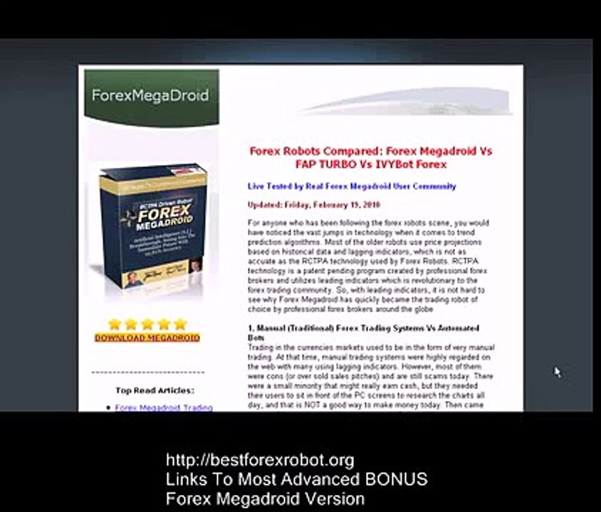Best Forex Robots Review Forex Megadroid VS Fap Turbo