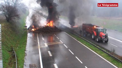 RN165. La quatre voies bloquée à Quimperlé