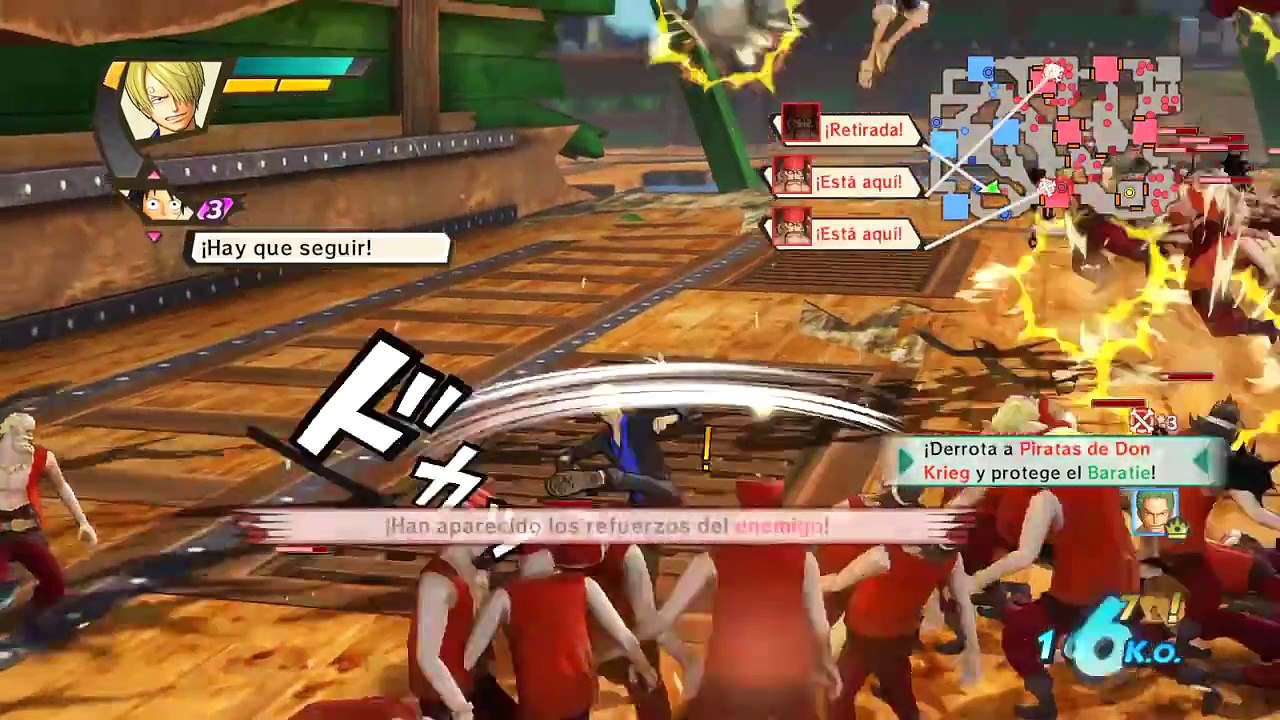 One Piece Pirate Warriors 3 : Almirante De La Armada Pirata Don Krieg - Sanji Y Sus Patadas ! #4
