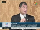 Ecuador: Correa y Rousseff se reúnen para tratar agenda bilateral