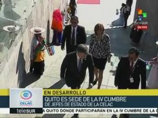 Llega presidente Juan Manuel Santos a sede de la IV Cumbre CELAC