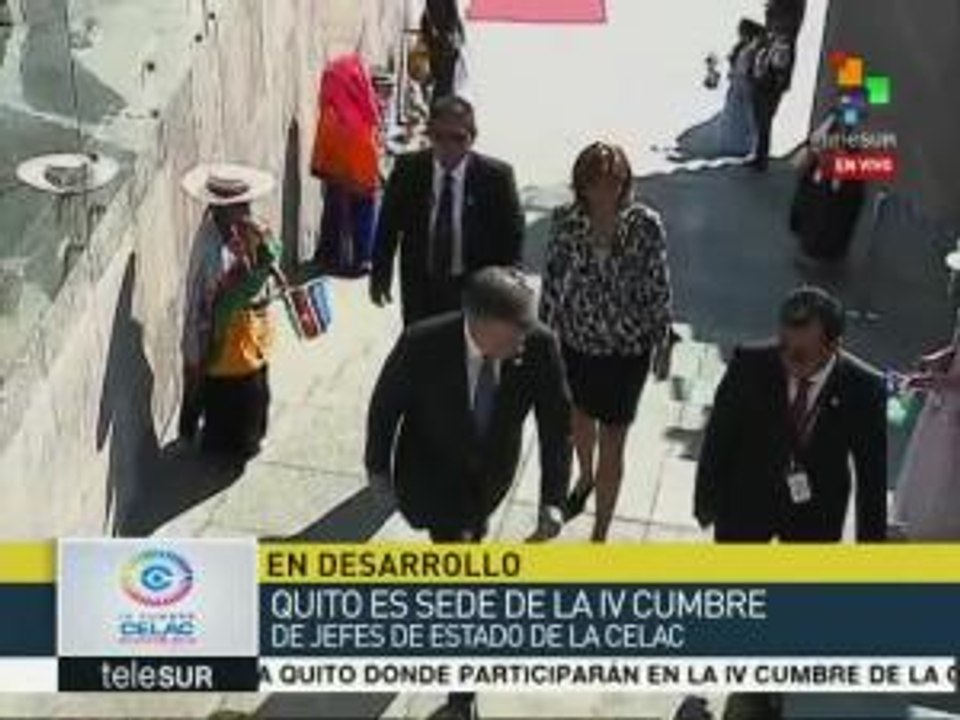 Llega presidente Juan Manuel Santos a sede de la IV Cumbre CELAC