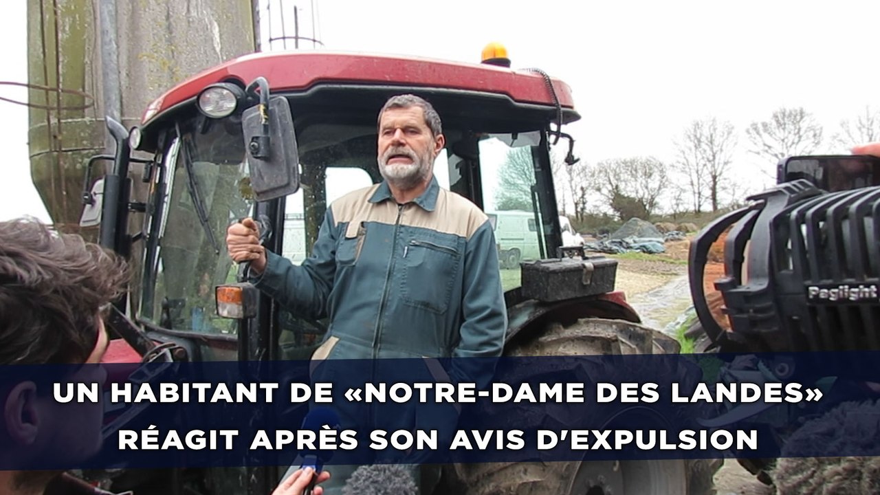 Un habitant de «Notre-Dame des Landes» réagit après son avis d'expulsion