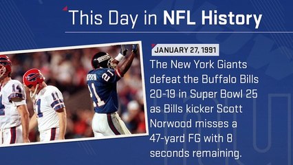 Giants beat Bills in Super Bowl XXV | This Day in NFL History