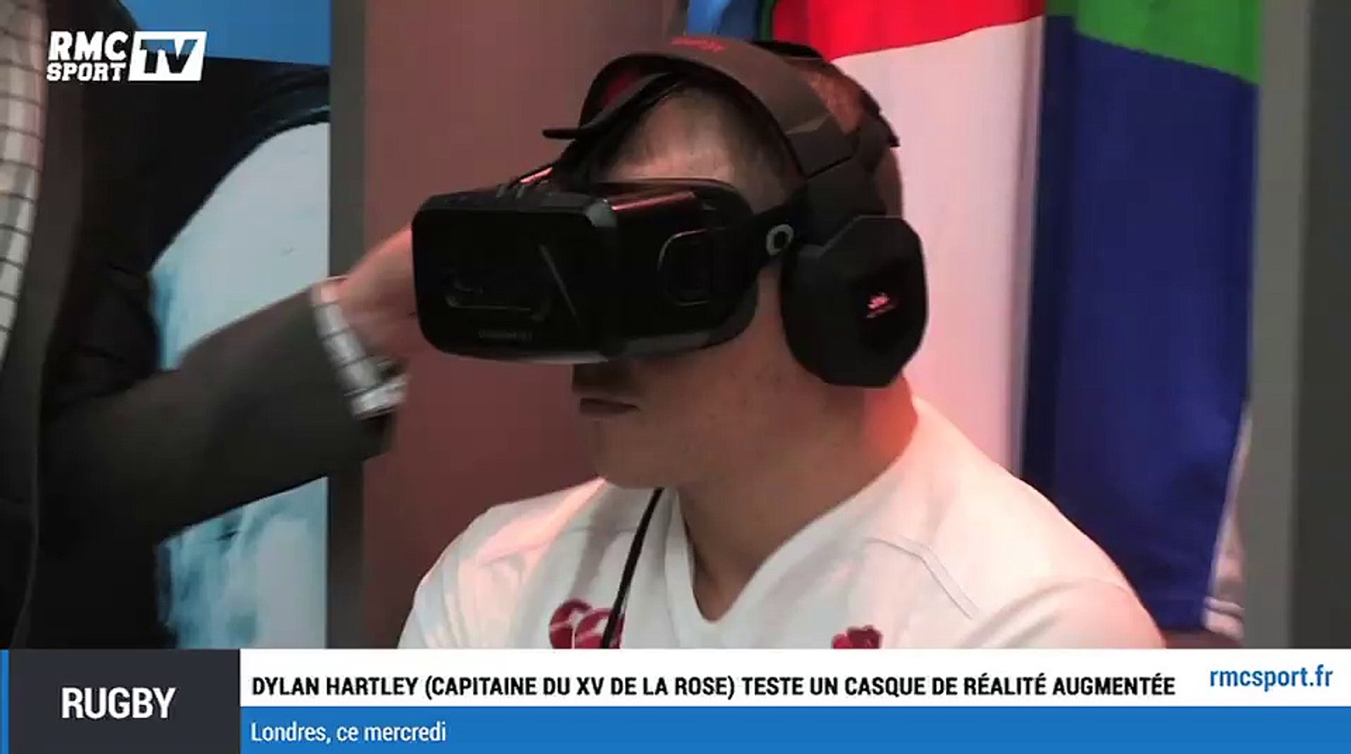 Dylan Hartley teste un casque de réalité augmentée - Vidéo Dailymotion