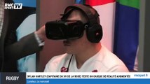 Dylan Hartley teste un casque de réalité augmentée