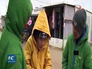 Cold snap aggravates misery of Syrian refugees in Jordan 2016