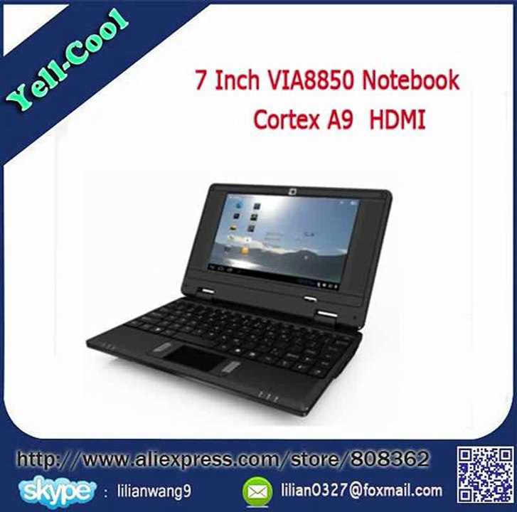 New Sale Cheap 7 inch VIA 8850 Mini Notebook Laptop Android 4.0 system 512M 4G Android Notebook laptop Webcam 800*480 Pixels-in Tablet PCs from Computer