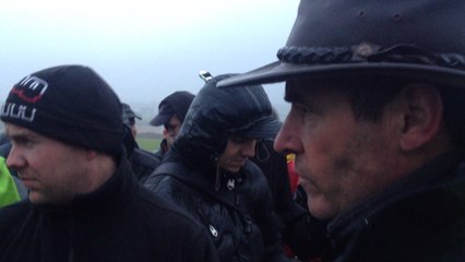 Manif des agriculteurs chez Le Drian