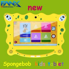 Free Shipping New Design 7 inch Spongebob Kids Educational Tablet PC Children Games PAD Allwinner A23 Dual Core MID Android 4.2-in Tablet PCs from Computer