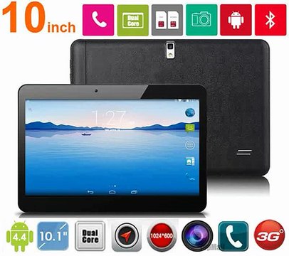 New Cheap 10 inch quad core 3G Phone call tablet 1024*600 screen Android 4.4 2GB+16GB Bluetooth GPS Dual camera 3G Tablet-in Tablet PCs from Computer