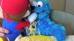 Cookie Monster Eats Spaghetti Mario Cooks for Sesame Street Cookie Monster and Eats Cookie
