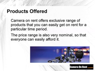 Camera on Rent in Delhi, camera lens on rent in delhi by Future Forward