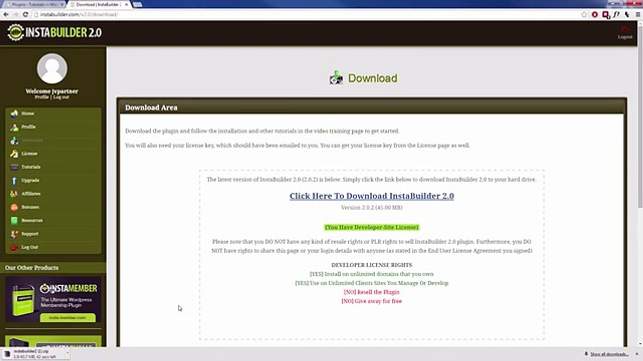 InstaBuilder 2.0 Tutorial 1 How To Install Using WP
