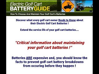 Electric Golf Cart Battery Guide