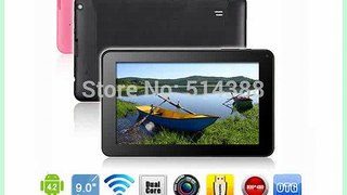 9 inch Allwinner A33 Quad Core Tablet PC Capacitive Touch Screen Android 4.4 Dual camera wifi 512MB RAM 8GB Free Shipping-in Tablet PCs from Computer