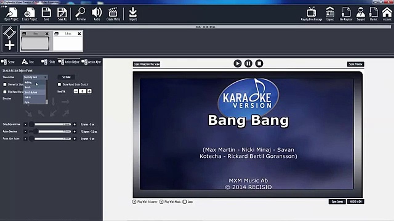 Explaindio 2.x  Play a Background Video Full Length