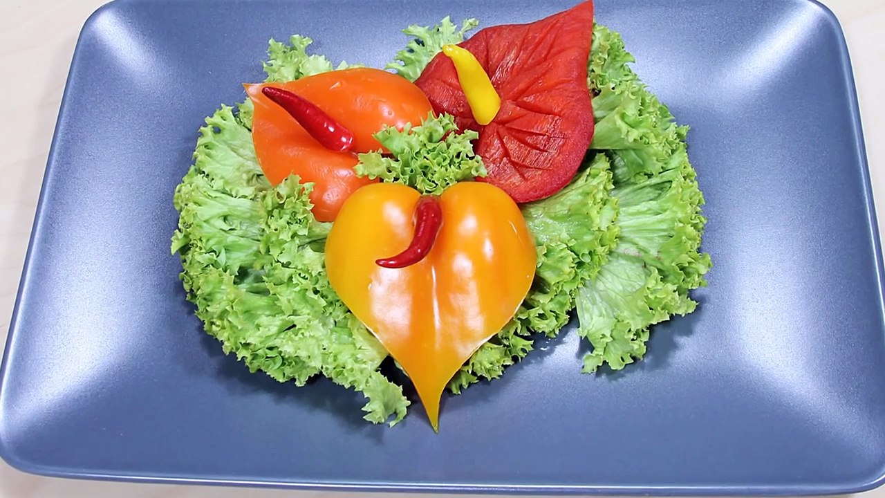 022. Free vegetable carving course pepper anthurium _ Darmowy kurs carvingu anturium z papryki