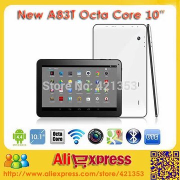 Newest 10 inch Octa Core Allwinner A83T Android 4.4 OS Dual Camera Bluetooth WIFI HDMI Android Tablet PC RAM 1GB ROM 16GB+Gifts -in Tablet PCs from Computer