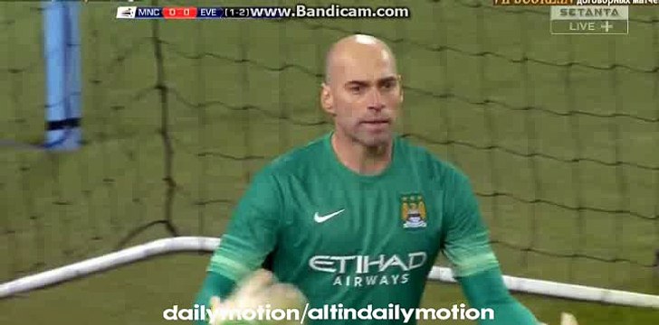 Romelu Lukaku 1st Chance - Manchester City vs Everton - Capital One Cup - 27.01.2016