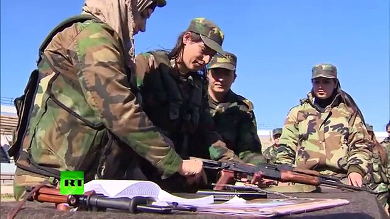 Будни женского батальона сирийской армии 27/01/2016