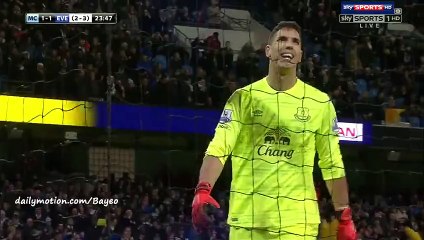 Fernandinho Goal HD - Manchester City 1-1 Everton - 24-01-2016 Capital One Cup