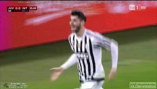 Alvaro Morata Penalty Goal - Juventus vs Inter 1-0 27.01.2016 HD