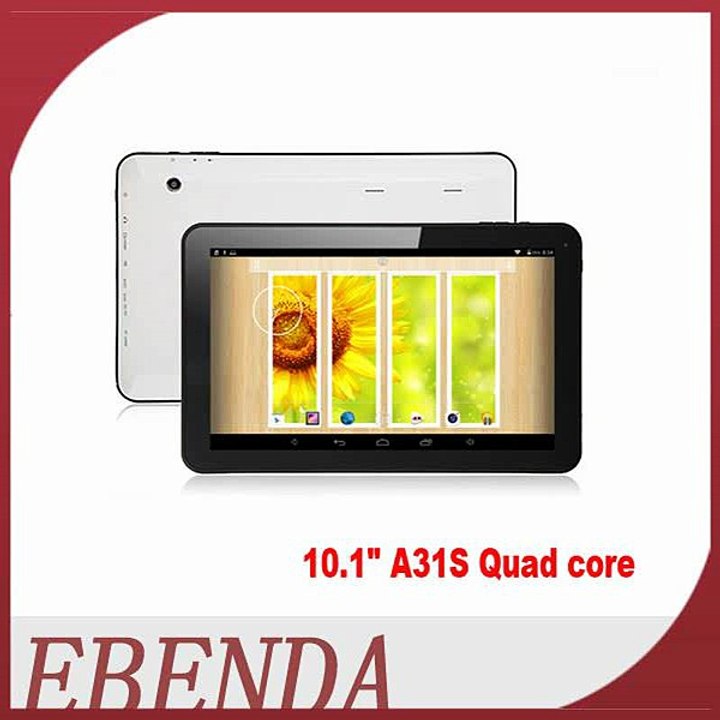 android 4.4 tablet pc 10.1 inch allwinner a31s quad core 1GB 16GB Bluetooth HDMI Dual camera Capacitive screen 10.1 tablet-in Tablet PCs from Computer