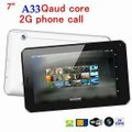 discount!!cheapest tablet pc 7 inch AllWinner A33Quad Core Bluetooth WIFI 512MB/4GB  Android 4.4 2G GSM phone call tablet pc-in Tablet PCs from Computer