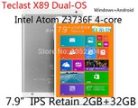 7.9 Teclast X89 Dual boot tablet Intel Quad Core 2.16GHz  IPS Retina 2048x1056 2GB 32GB 2.0 5.0MP Dual Camera WiDi HDMI WIFI-in Tablet PCs from Computer