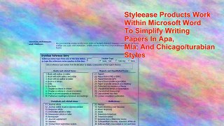 Styleease Software - Tools For Academic Writers