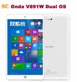 8.9 inch Onda V891w Dual Boot Windows 8.1 Android 4.4 Tablet PC Z3735F Quad Core IPS 1920x1200 2GB 64GB 5.0MP Camera OTG BT-in Tablet PCs from Computer