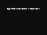 Applied Nonparametric Econometrics  Free Books