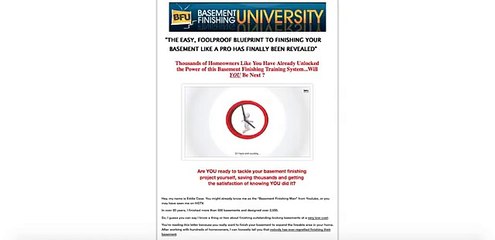 Basement Finishing University   Earn Over $90 Per Sale