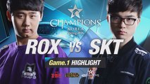 [H/L 2016.01.27] ROX vs SKT Game 1 - RO1 l 롯데 꼬깔콘 LoL Champions Korea Spring 2016