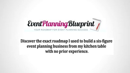 AMAZING event planning blueprint!